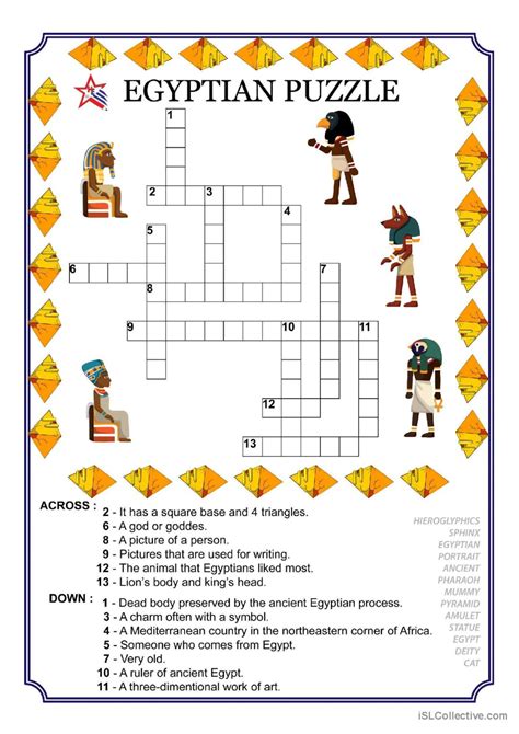 egyptian relic crossword.